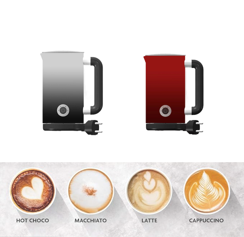 Electric milk frother heater