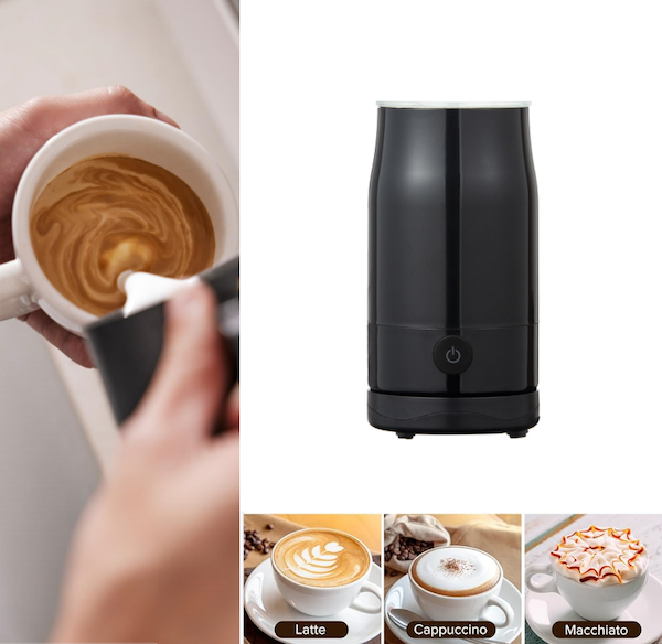 Electric milk frother heater